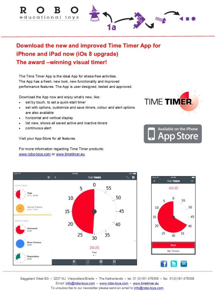 Newsletter Time Timer App June 2015