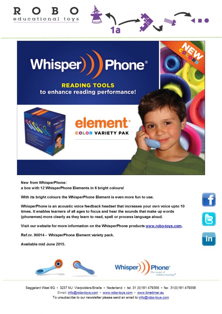 Newsletter WhisperPhone May 2015